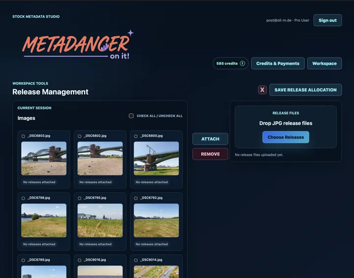 Metadancer Release Management workspace